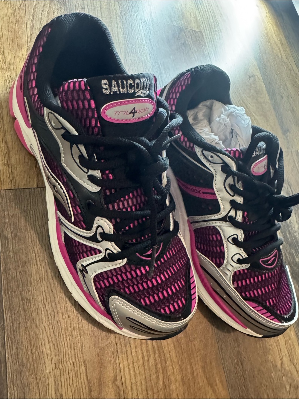 Saucony Women’s Black and Pink Athletic Running Shoes
